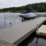 Second life for this Dock with new Trex Decking installed. Color = Gravel Path in Lake Hopatcong, NJ.