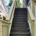 House, Deck & Walls Pressure washed with Olympic Stain applied to the Decking, Railings in Landing, NJ.