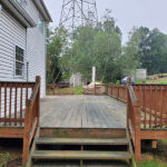 Multiple Deck & Railing Repairs made Pressure Washed with Olympic Stain in Rusted Ore applied in Jefferson Township, NJ.